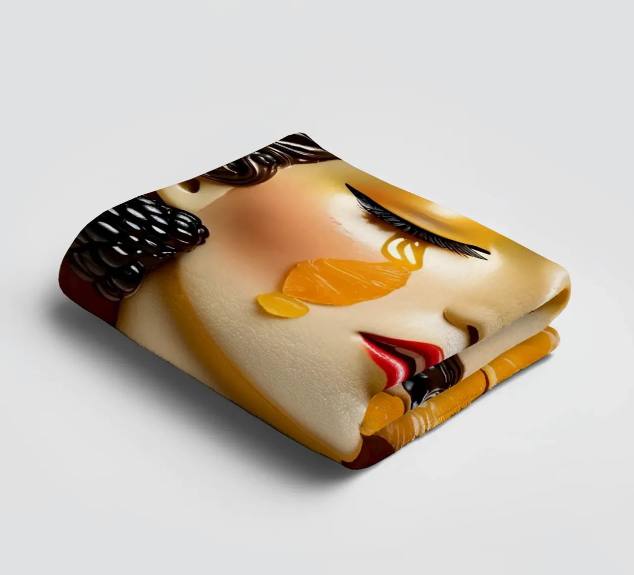 Toast Orange towel by kosinsart.gallery