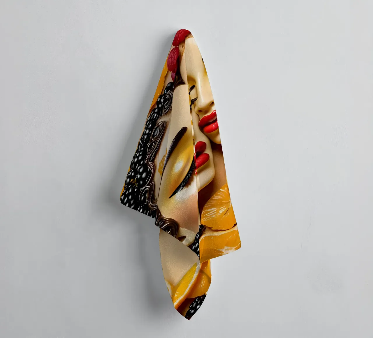 Toast Orange towel by kosinsart.gallery