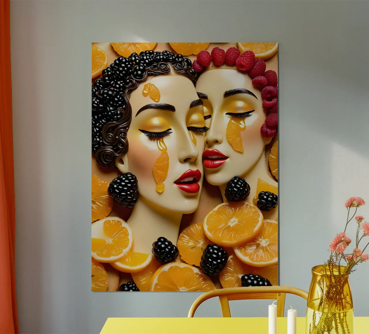 Toast Orange poster con telaio in alluminio da kosinsart.gallery