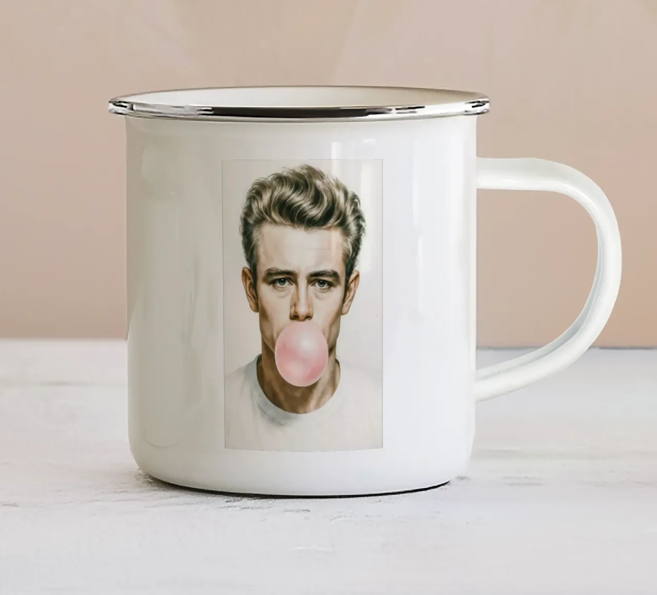 The Bubble Side of James Dean taza de esmalte de CNTRL