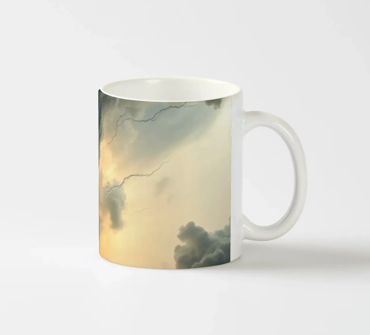 Drammatiche nuvole temporalesche si addensano davanti a un imminente temporale tazza in ceramica da DesignDoodle