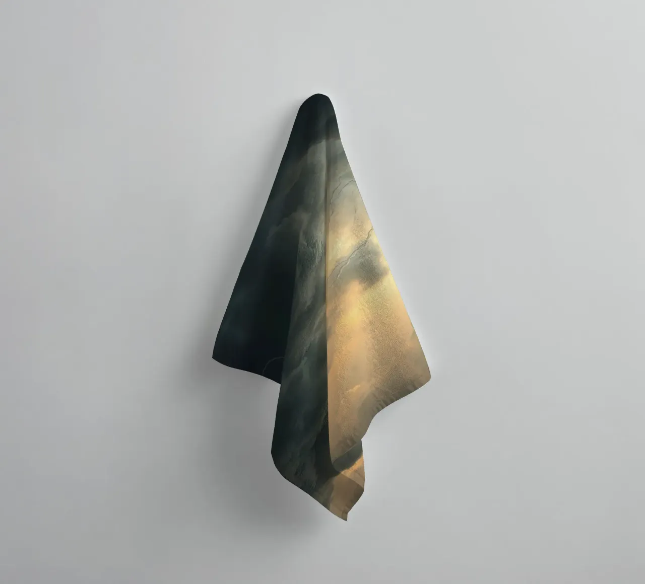 Dramatic storm clouds gather before an impending thunderstor towel by DesignDoodle