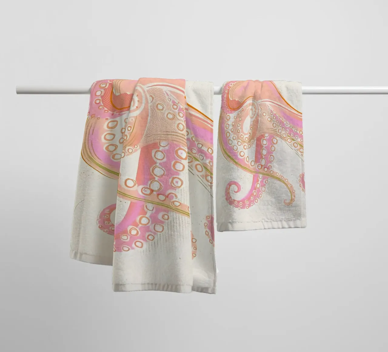 Summer Print, Octopus, Sealife, Ocean Print towel by DolceVita