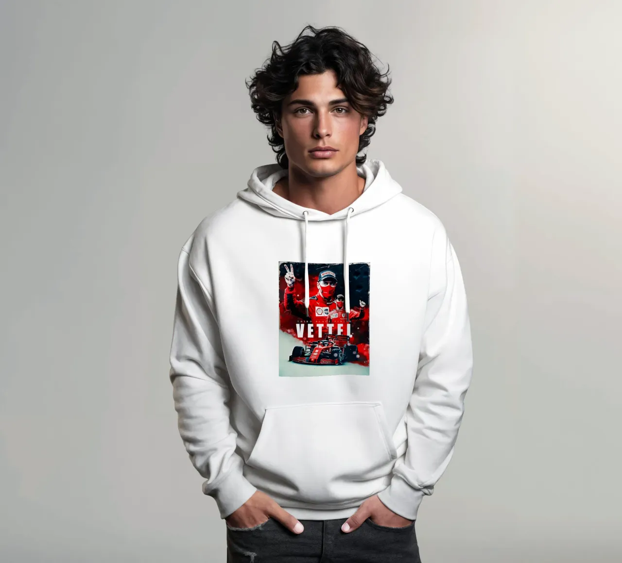 Sebastian Vettel felpa con cappuccio da Indah Creative