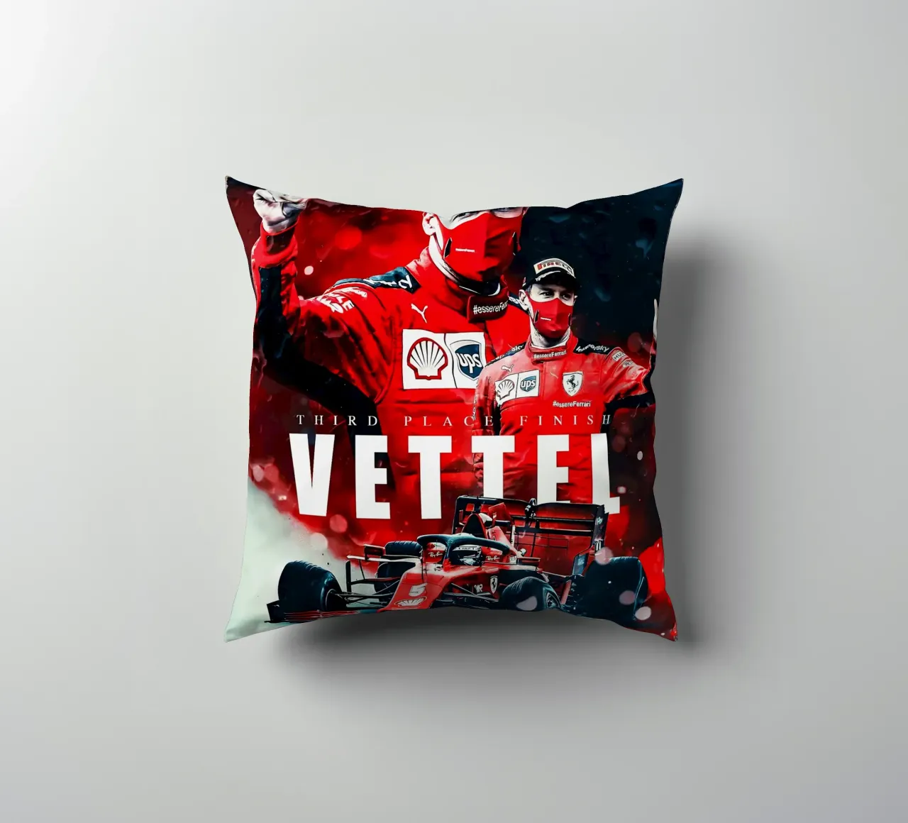 Sebastian Vettel Kissen von Indah Creative