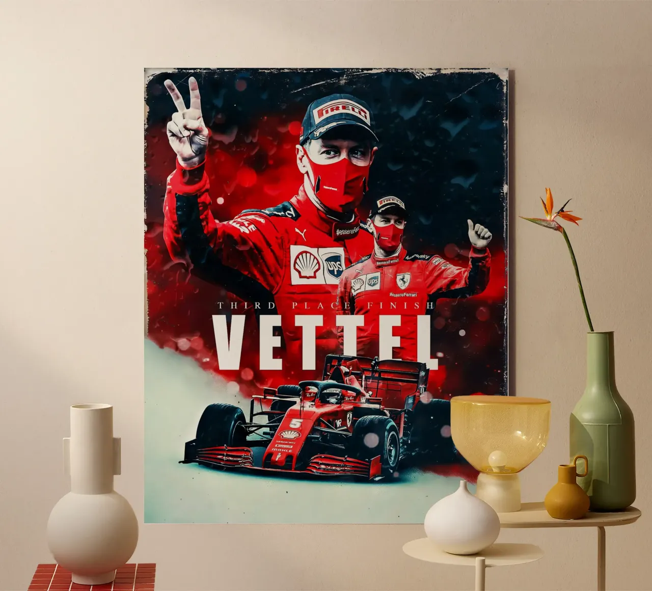 Sebastian Vettel alu-dibond by Indah Creative