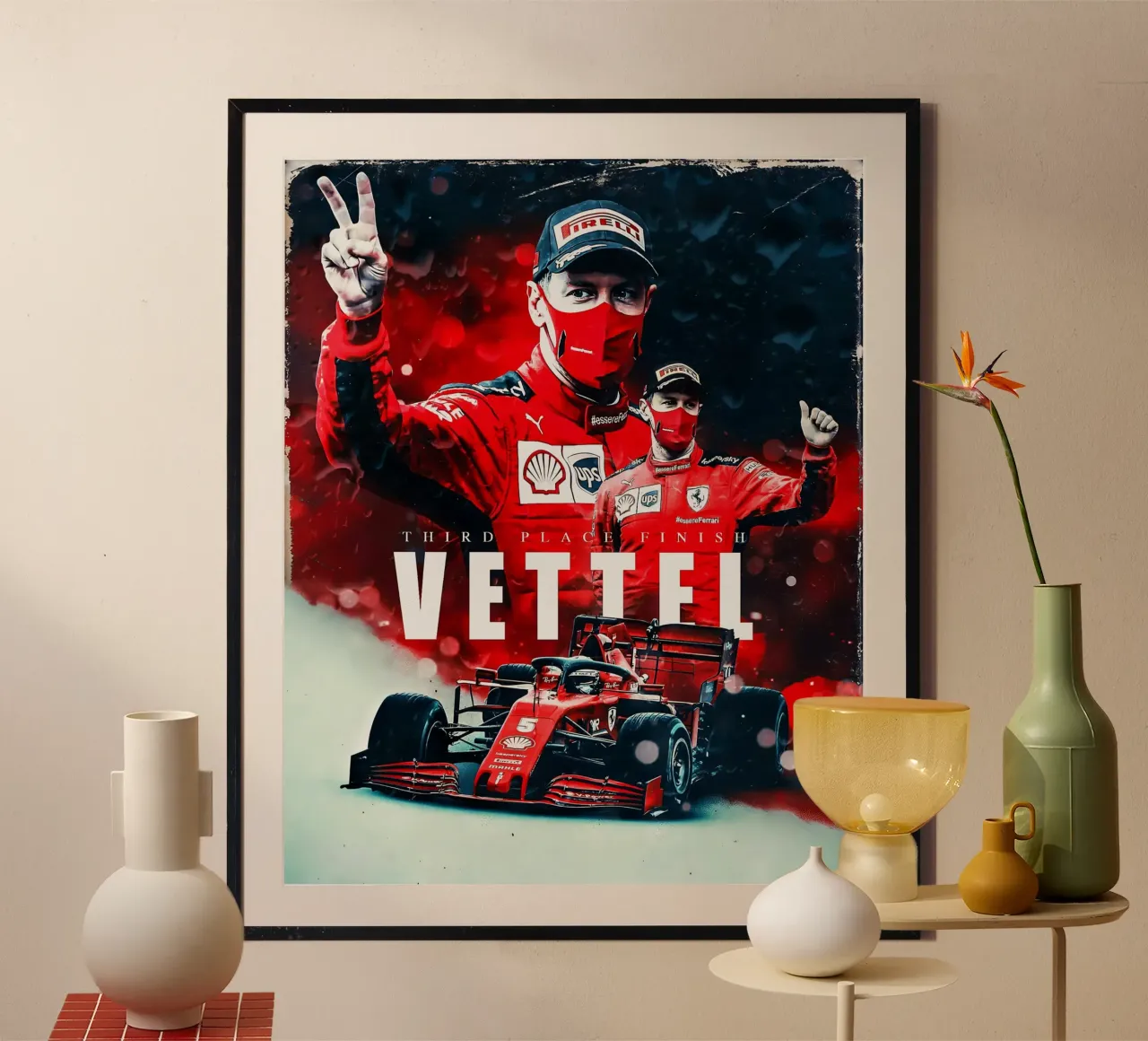 Sebastian Vettel poster by Indah Creative