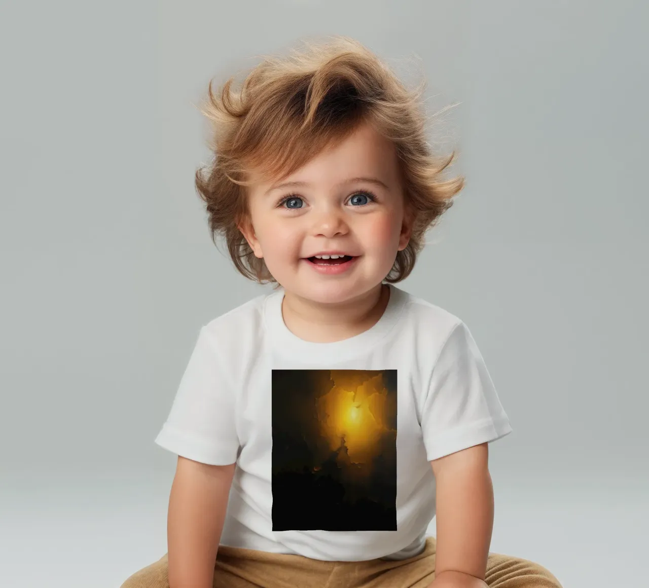 Rappresentazione artistica di crepe e ombre illuminate maglietta neonato da DesignDoodle