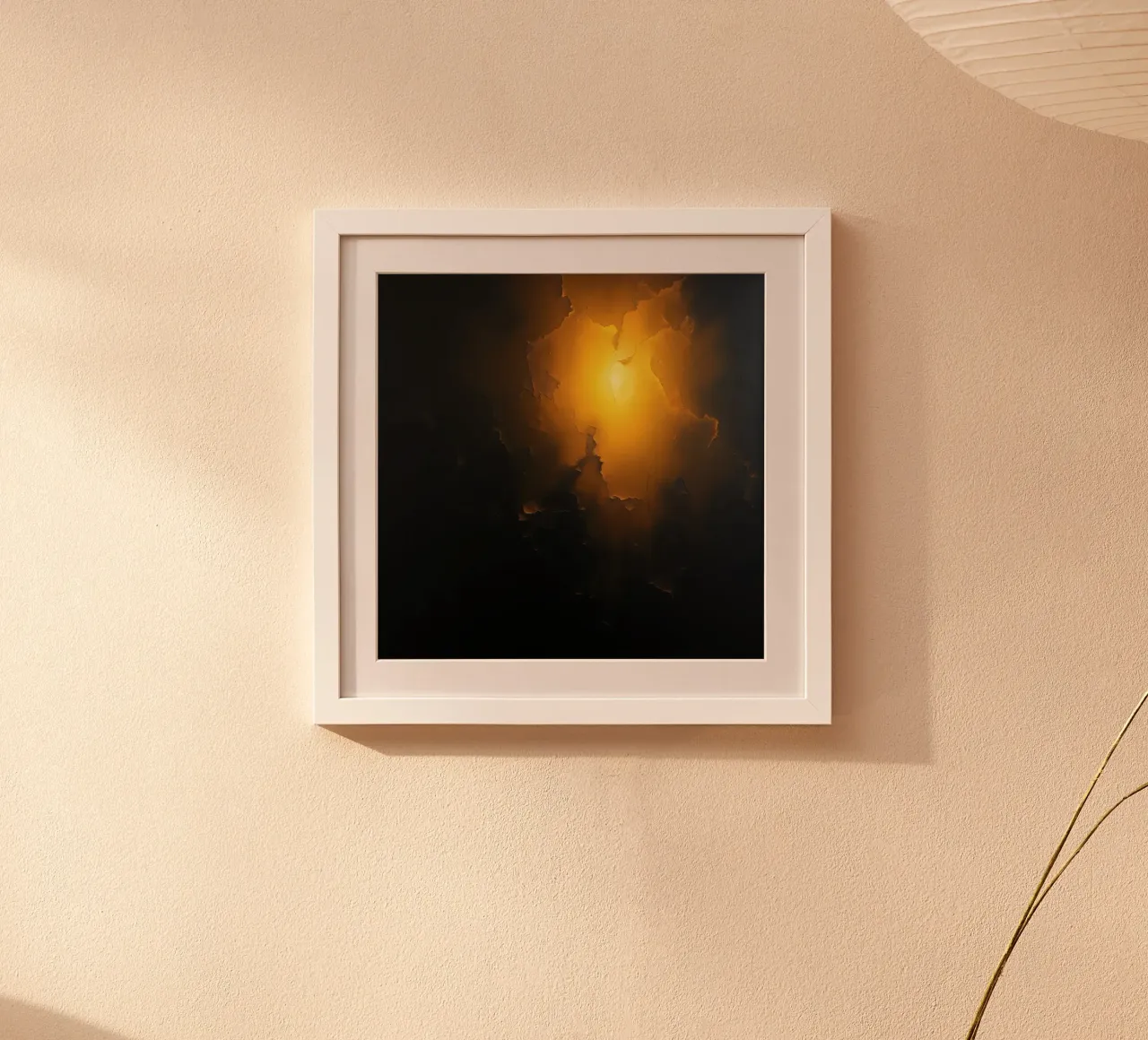 Artistic depiction of illuminated cracks and shadows hahnemühle by DesignDoodle