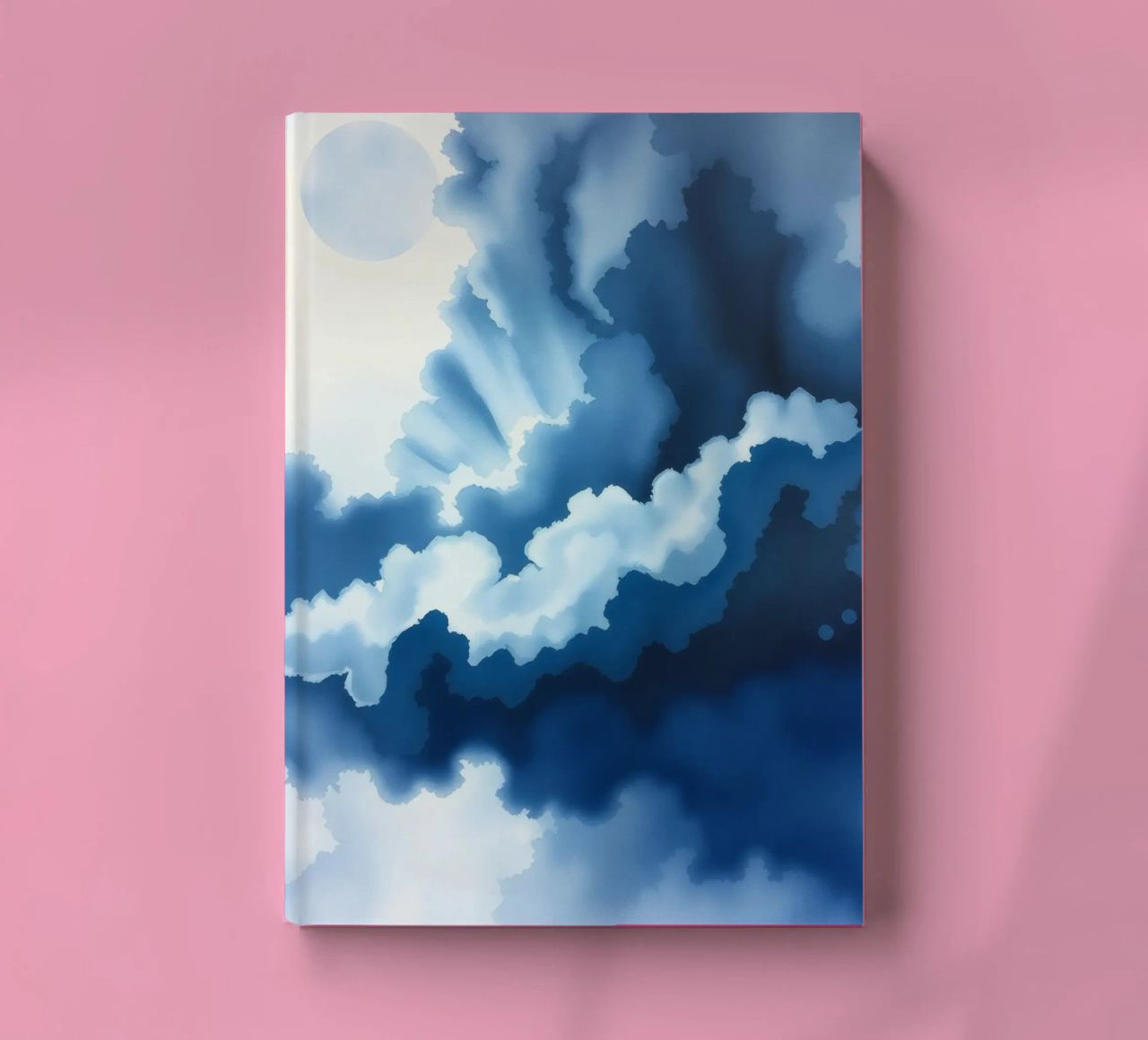 Bright clouds reflect light in a calm bluish atmosphere notebook by DesignDoodle