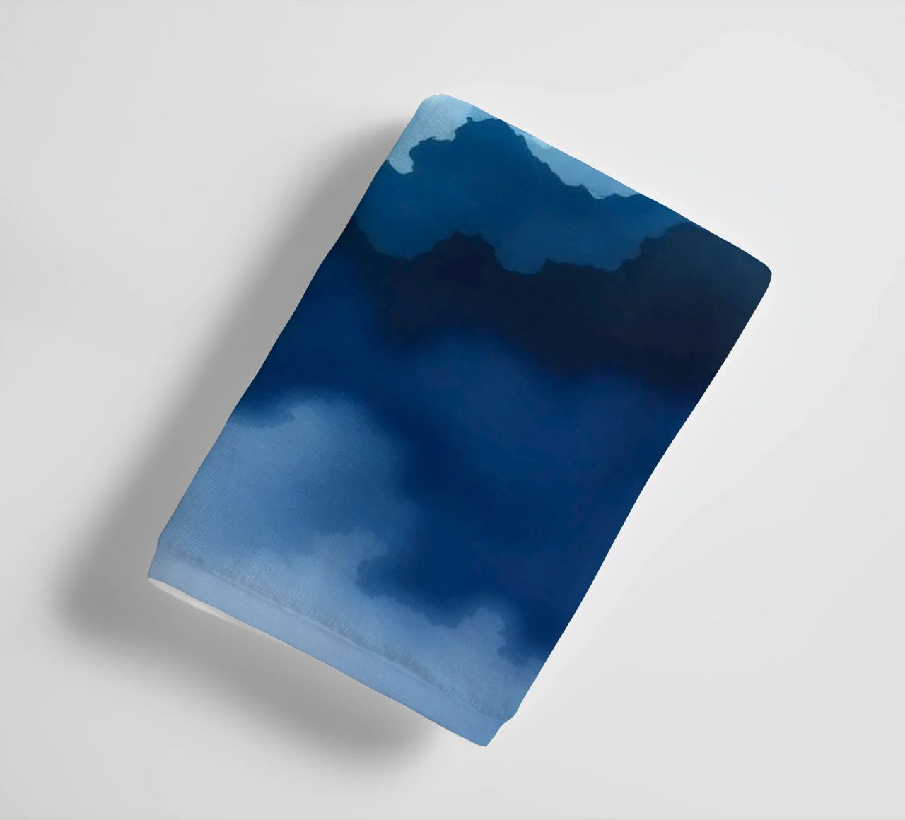 Bright clouds reflect light in a calm bluish atmosphere towel by DesignDoodle