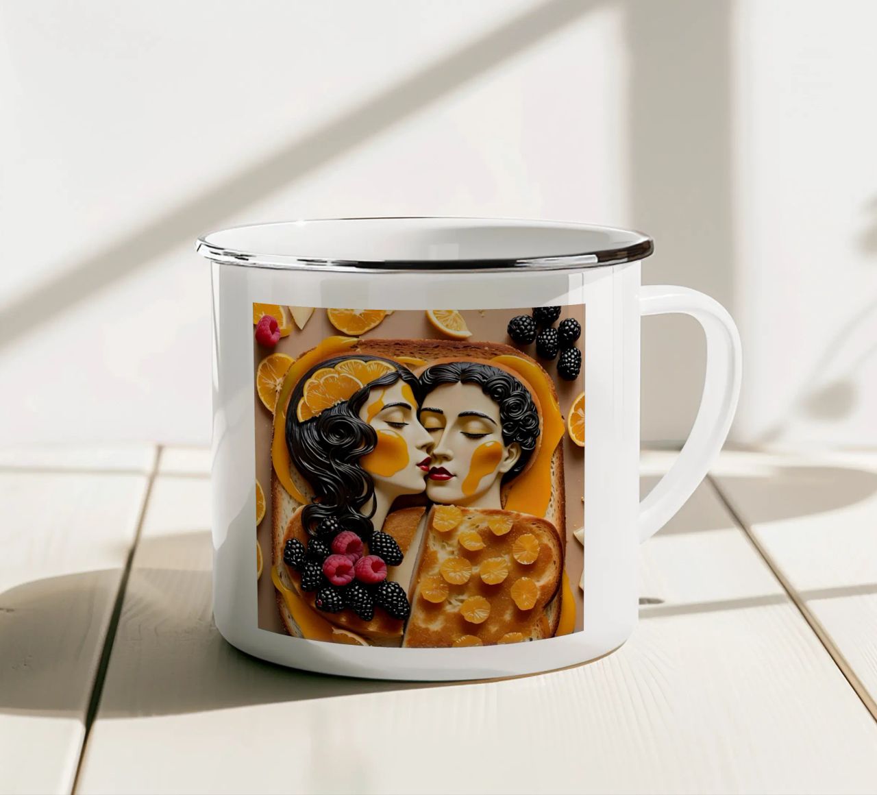 Toast Himbeere tazza in smalto da kosinsart.gallery