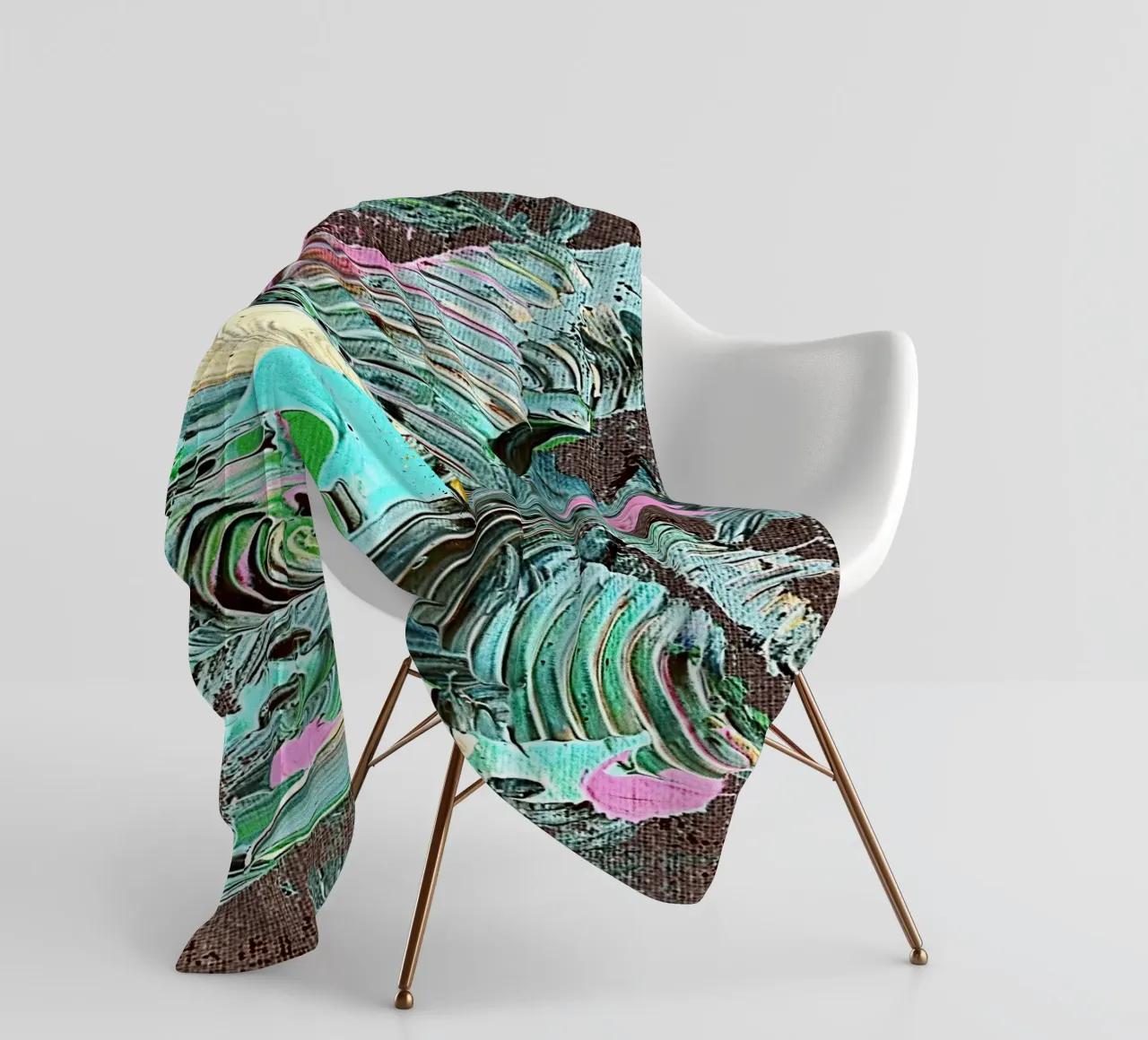 IDEAL GIFT 9 invers fleece blanket by Thierry Vobmann Abstract painting