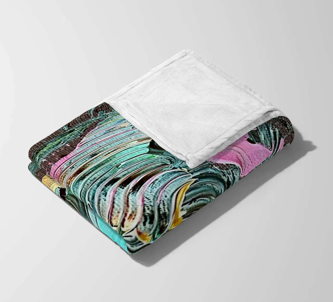 IDEAL GIFT 9 invers fleece blanket by Thierry Vobmann Abstract painting