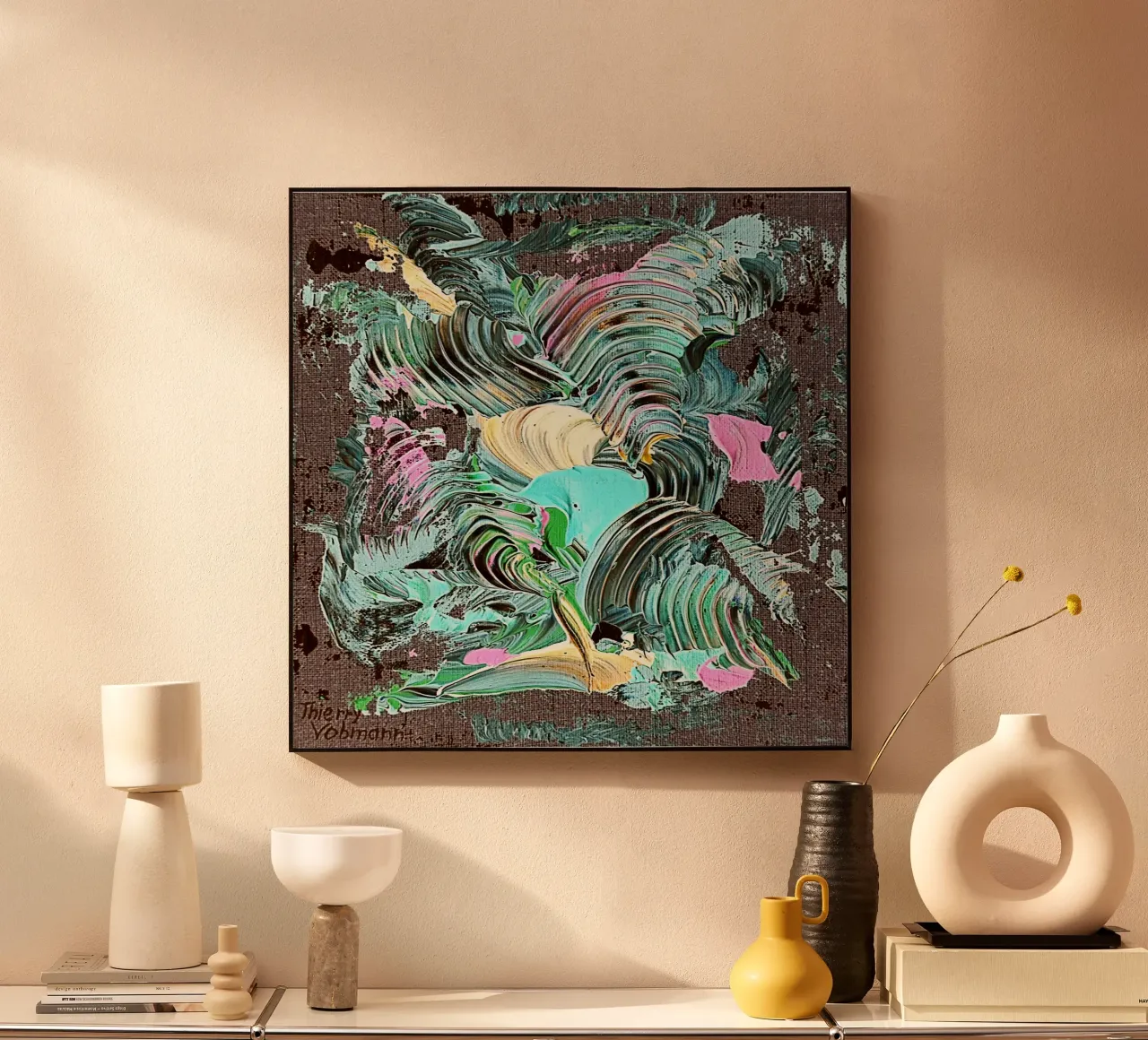 IDEAL GIFT 9 invers acrylic glass by Thierry Vobmann Abstract painting