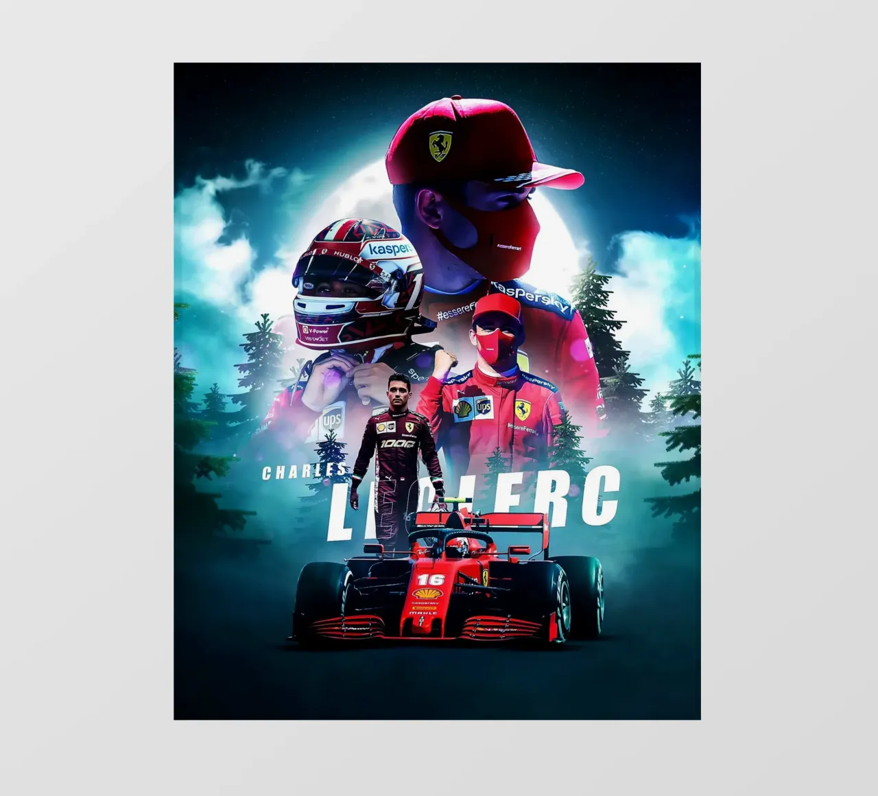 Charles Leclerc telo in pvc da Indah Creative