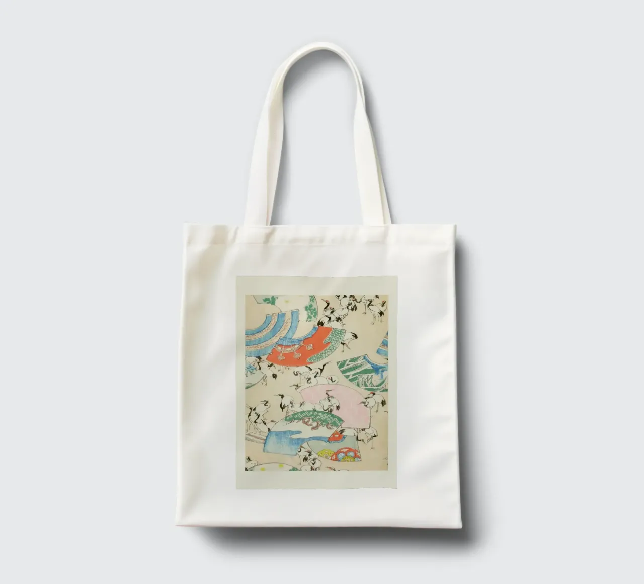 Shin-Bijutsukai - Cranes borsa in juta da Vintage by JUNIQE
