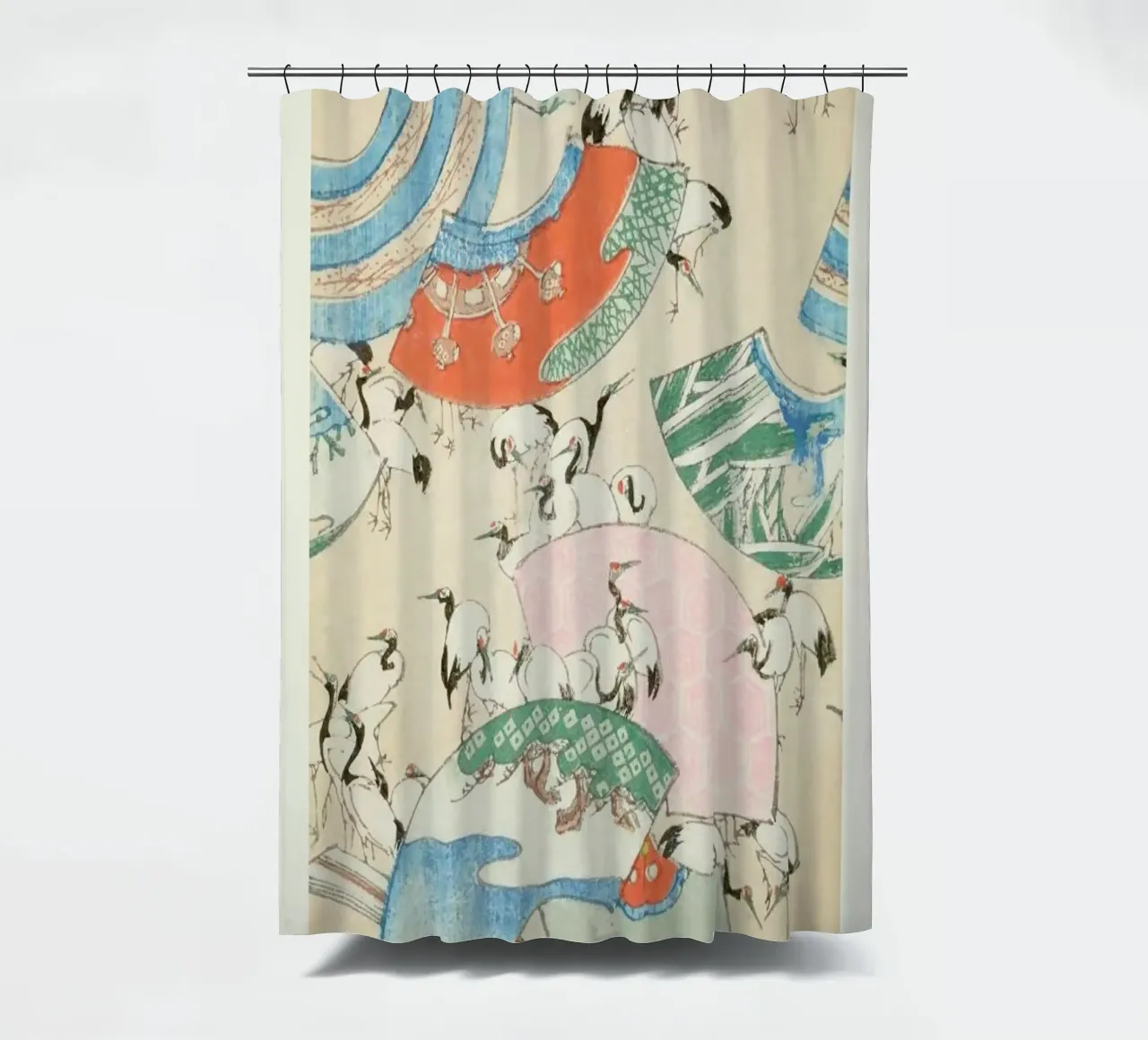 Shin-Bijutsukai - Cranes tenda da doccia da Vintage by JUNIQE