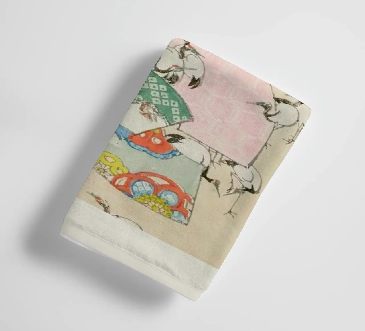 Shin-Bijutsukai - Cranes asciugamano da bagno da Vintage by JUNIQE