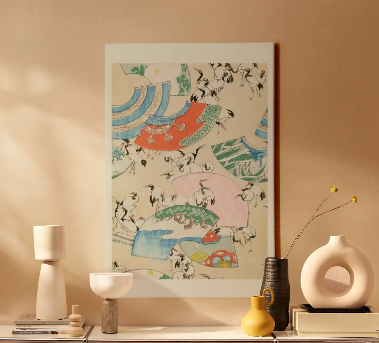Shin-Bijutsukai - Cranes canvas by Vintage by JUNIQE