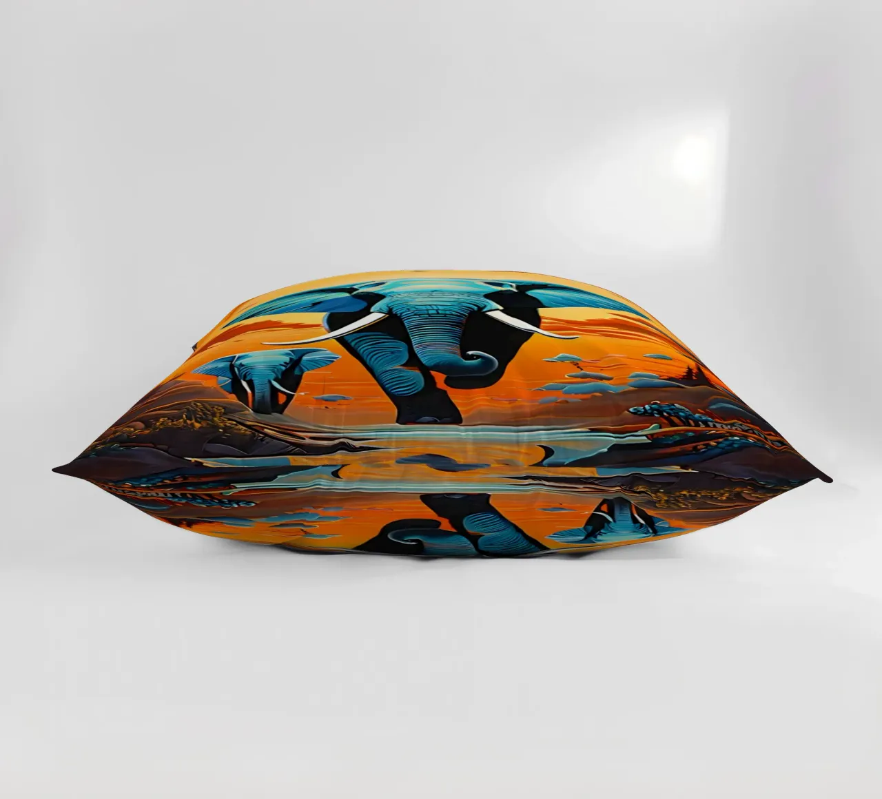 surreal abstract-art-flying-elephants cuscino da kosinsart.gallery