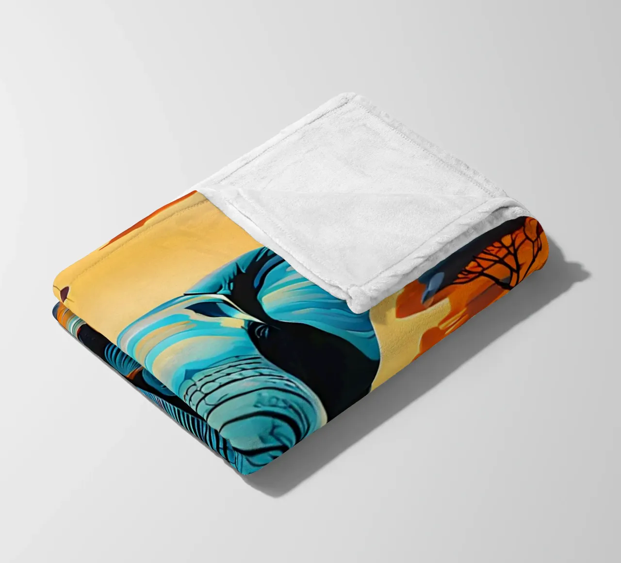 surreal abstract-art-flying-elephants coperta in pile da kosinsart.gallery