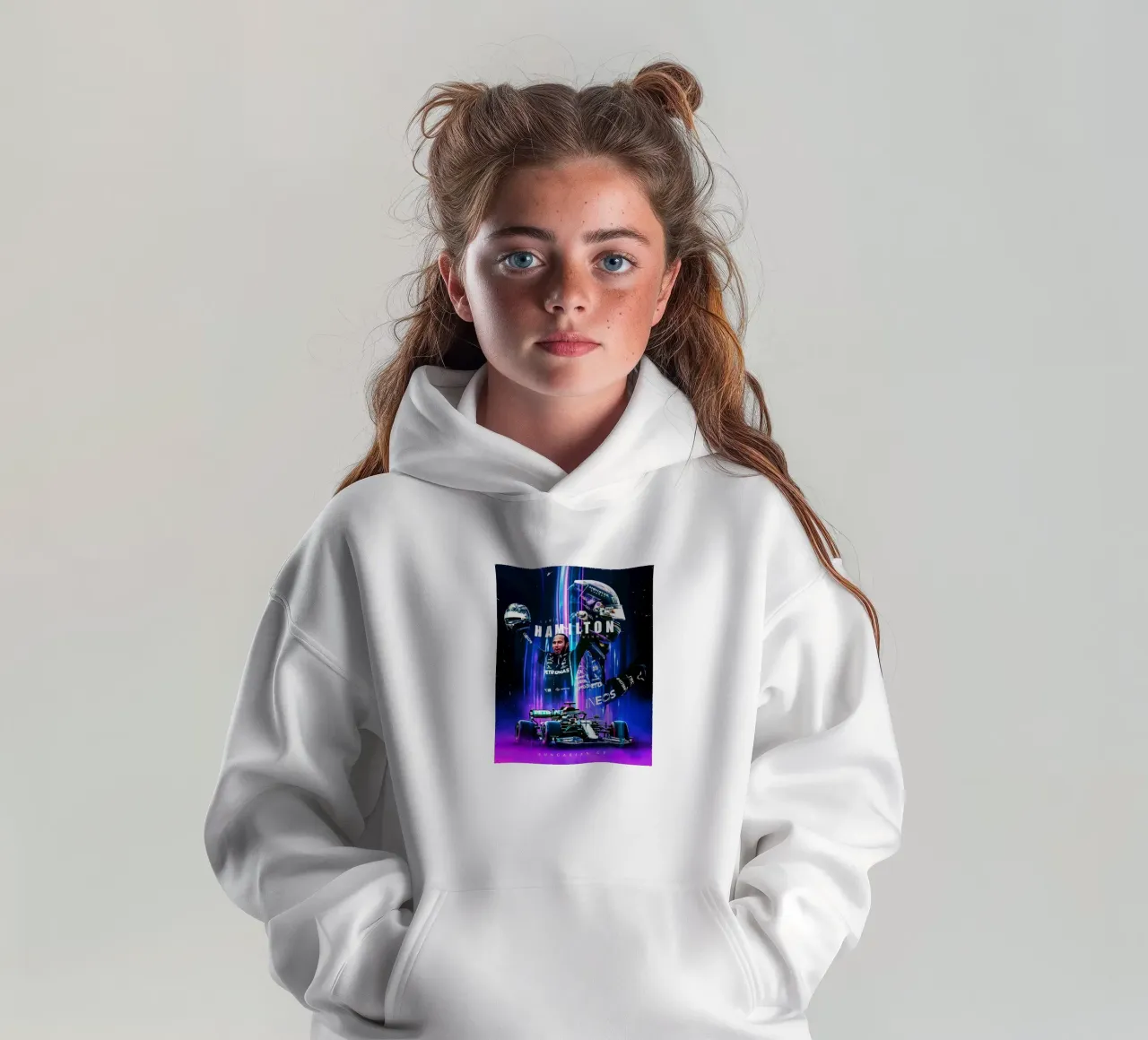 Lewis Hamilton kids hoodie by Indah Creative