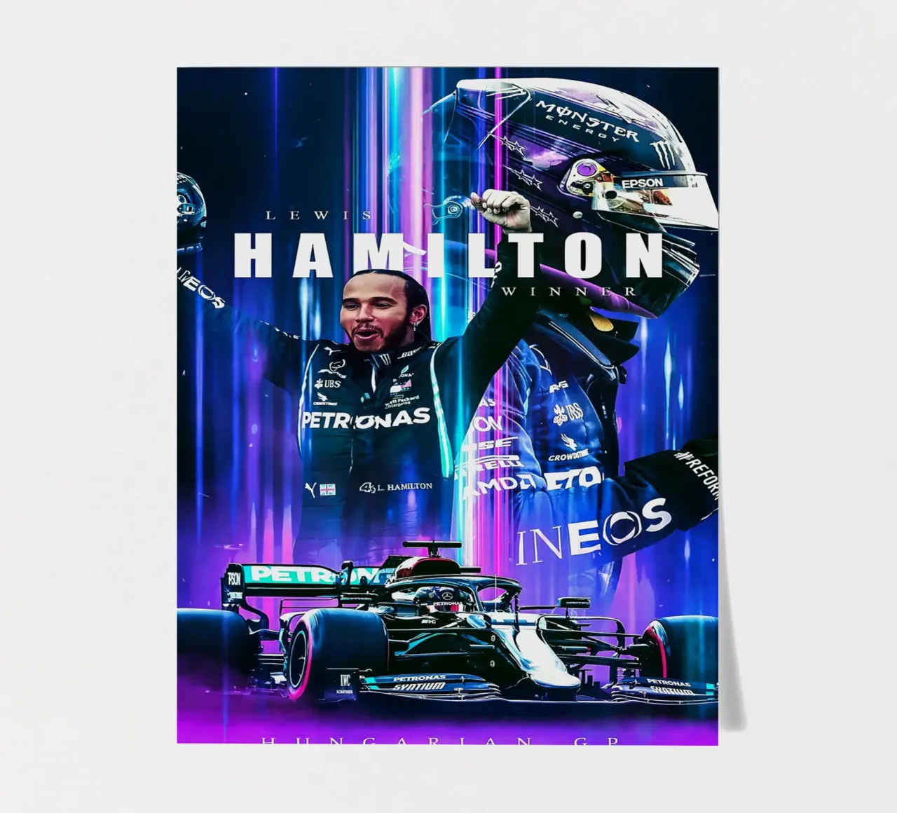 Lewis Hamilton sticker sheet by Indah Creative