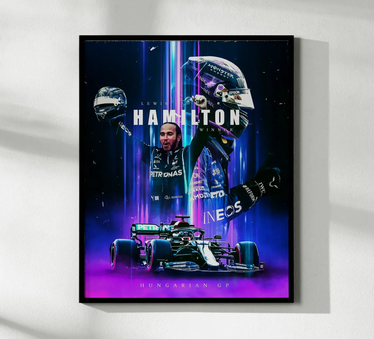 Lewis Hamilton poster by Indah Creative