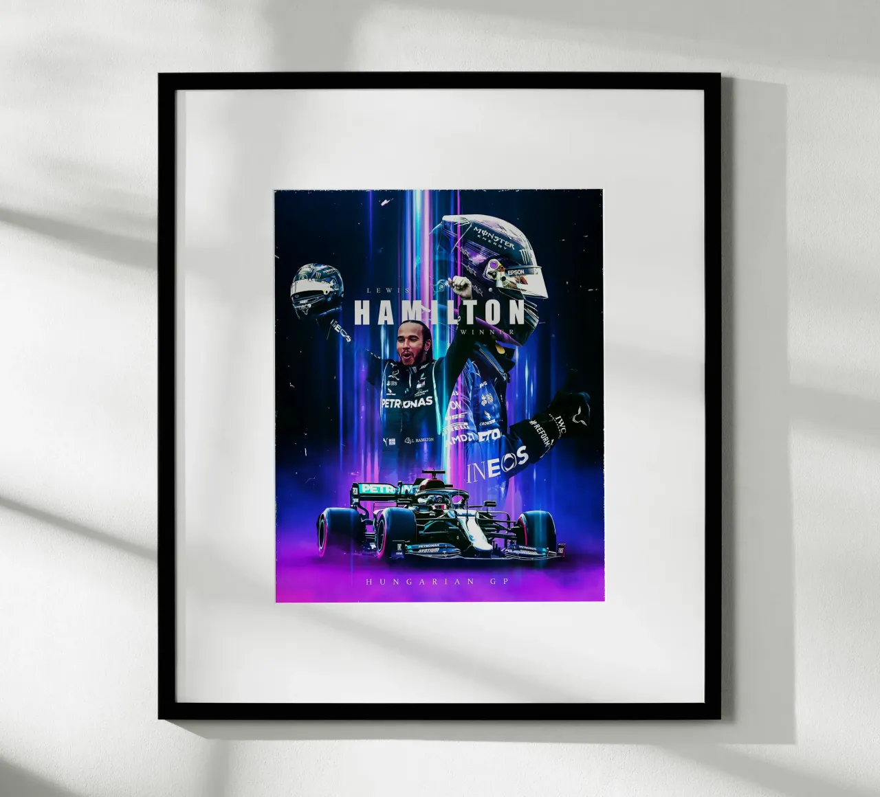 Lewis Hamilton poster by Indah Creative