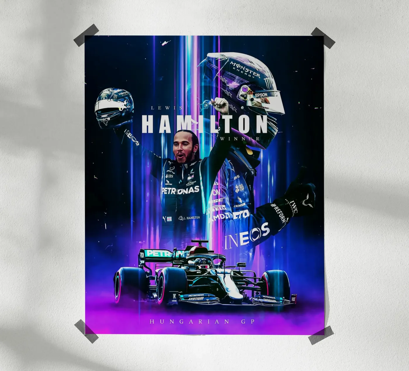 Lewis Hamilton poster da Indah Creative
