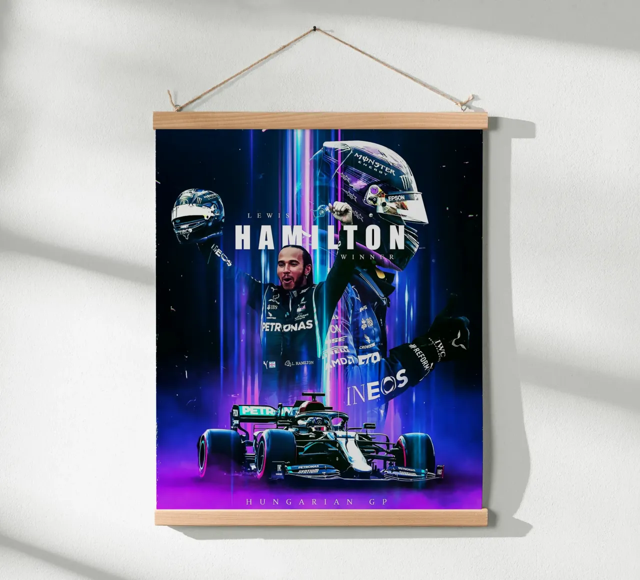 Lewis Hamilton poster by Indah Creative
