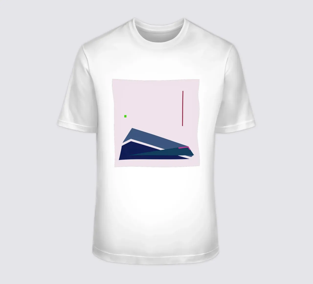 Composizione strutturata con accenti fucsia e blu t-shirt da Artbyvo