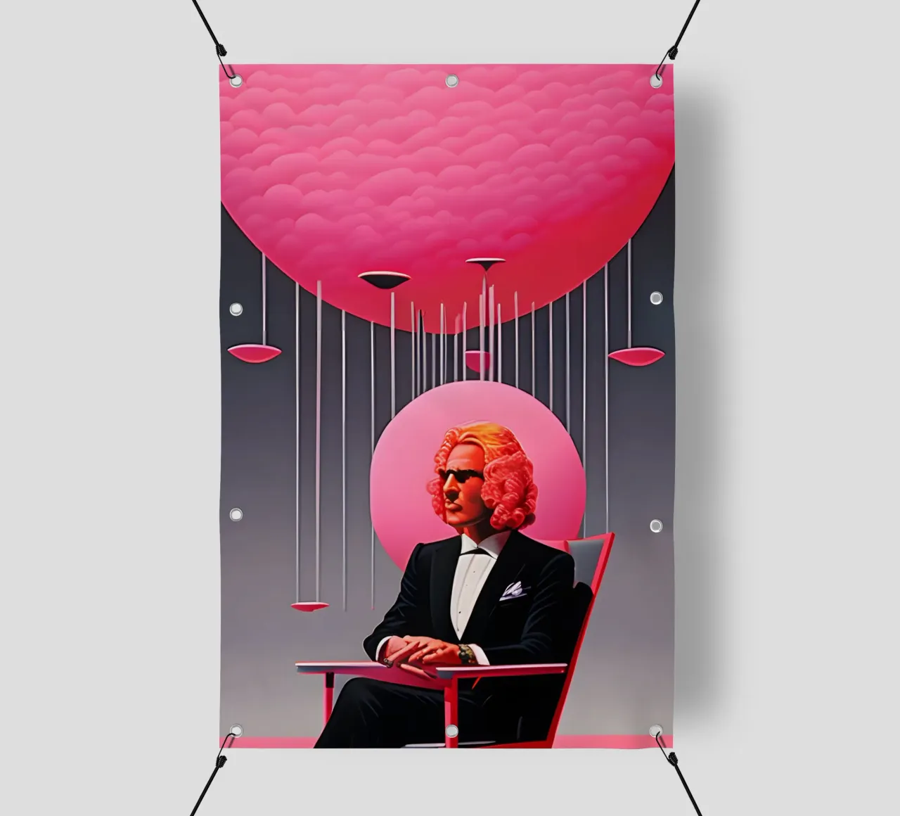 pink-flyod-david-gillmore telo in pvc da kosinsart.gallery