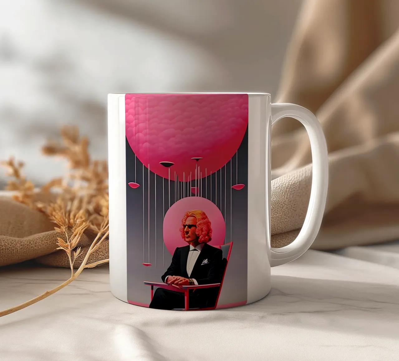 pink-flyod-david-gillmore tazza in ceramica da kosinsart.gallery