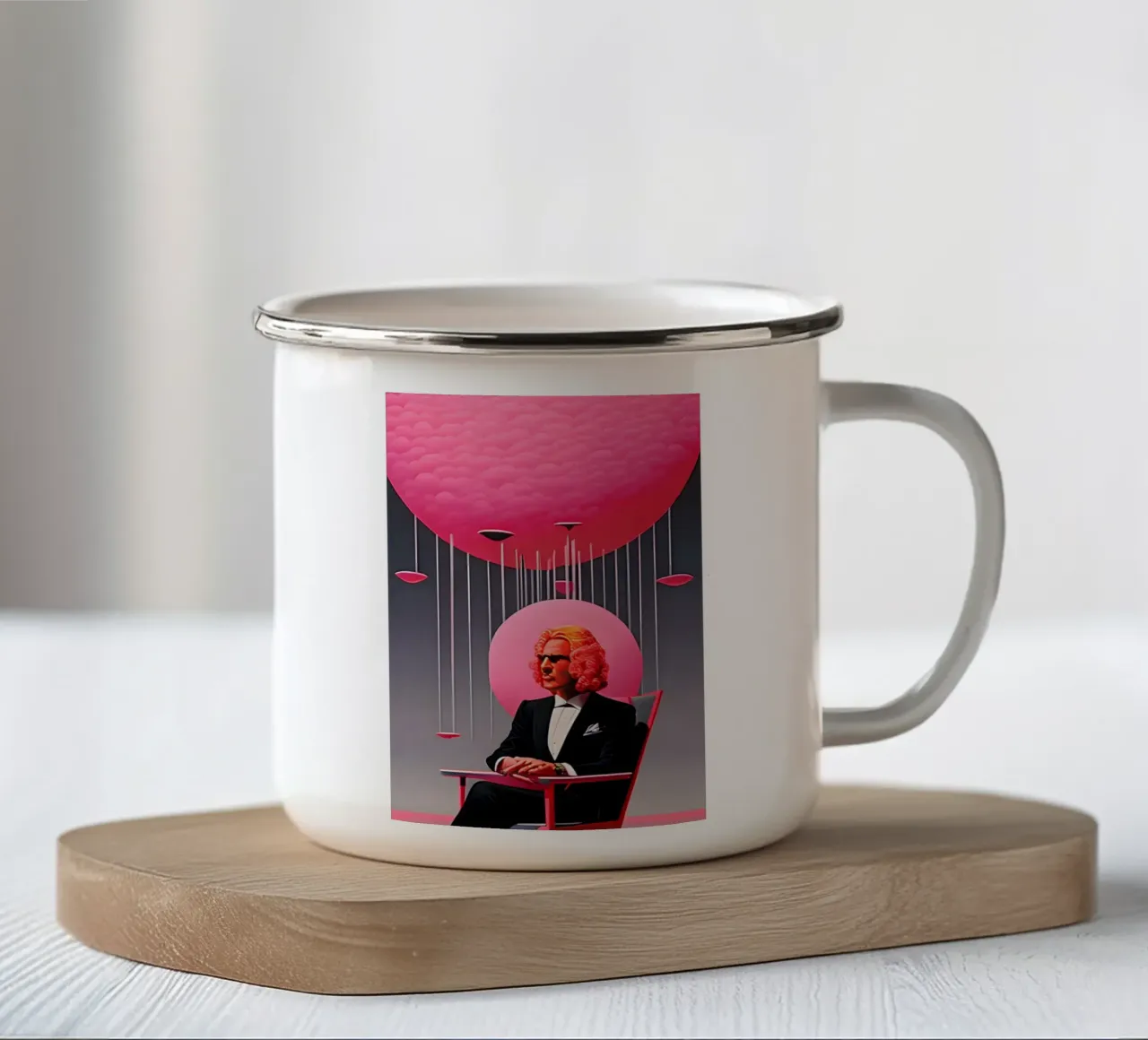 pink-flyod-david-gillmore tazza in smalto da kosinsart.gallery