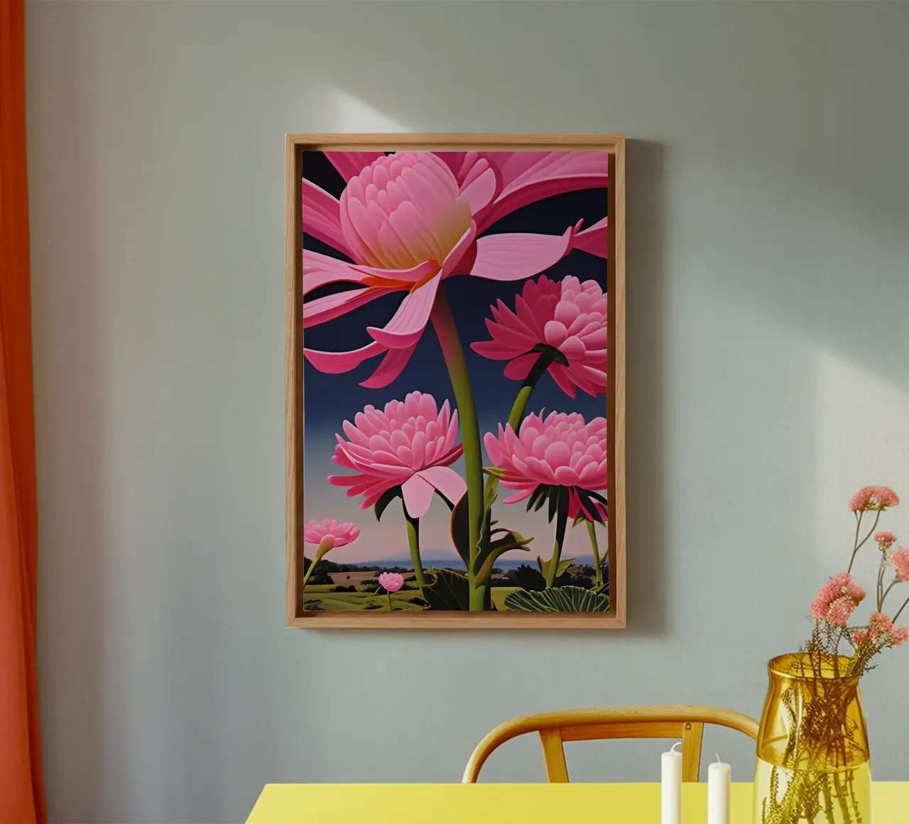 pink-flyod tela con Cornice a cassetta da kosinsart.gallery
