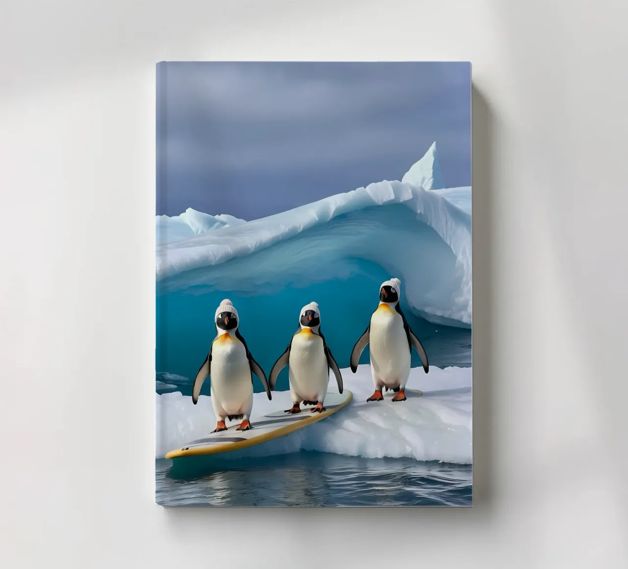 Pinguine mit Surfbrett diario da kosinsart.gallery