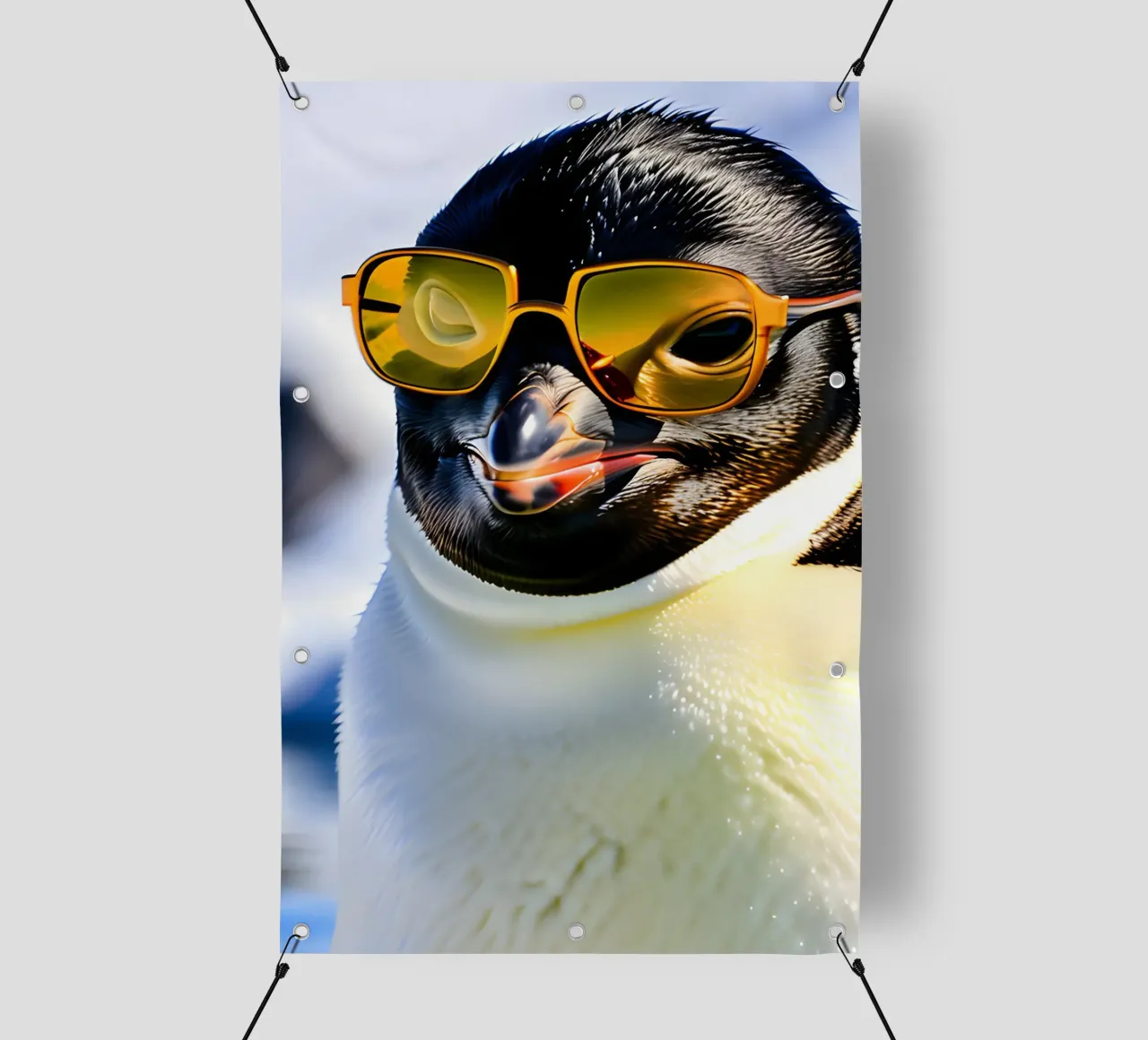 Pinguin mit Sonnenbrille 2 telo in pvc da kosinsart.gallery