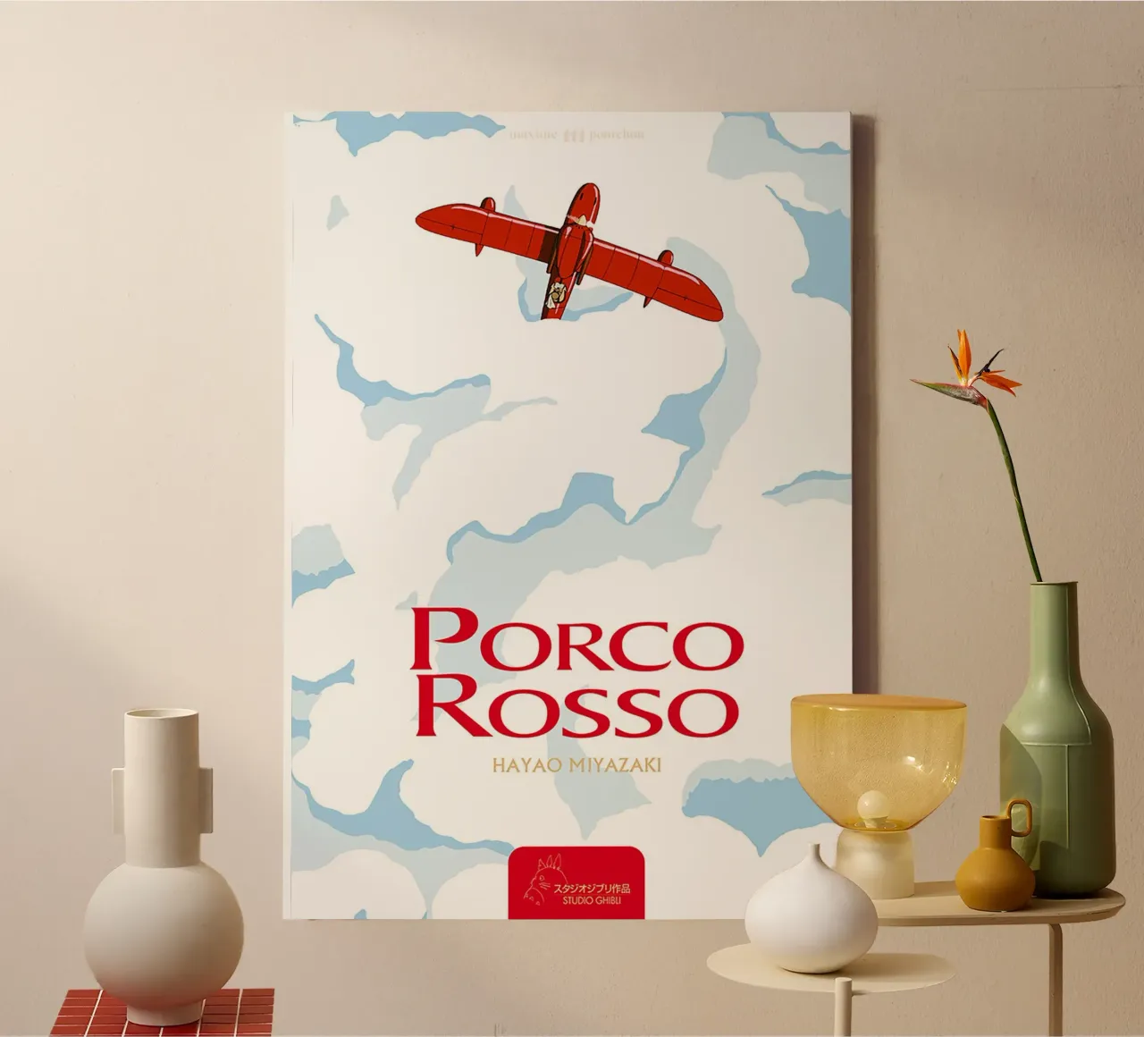 Porco Rosso – Studio Ghibli tela con Cornice a cassetta da Attaboy Dsgn