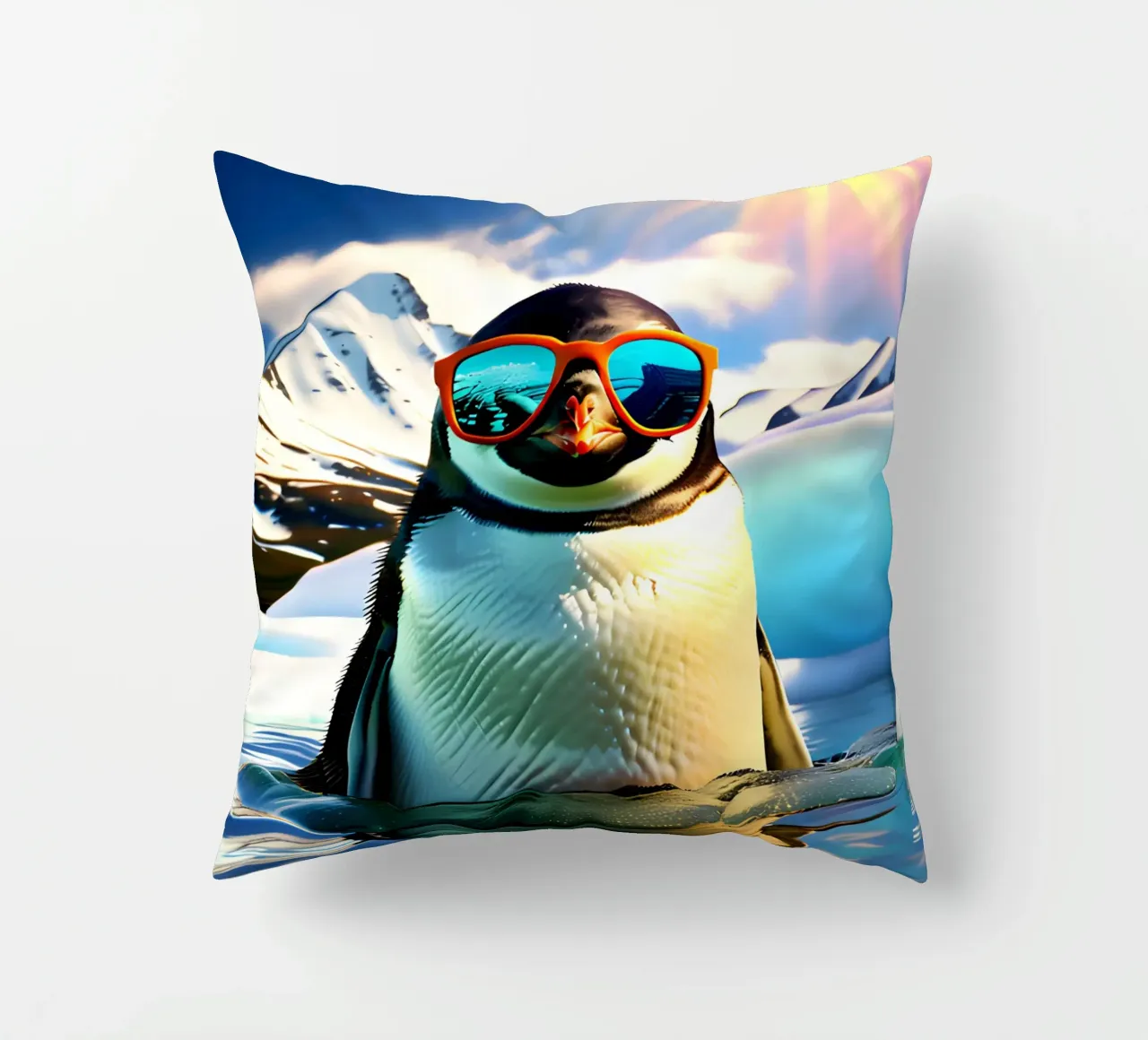 Pinguin mit Sonnenbrille 1 cuscino da kosinsart.gallery