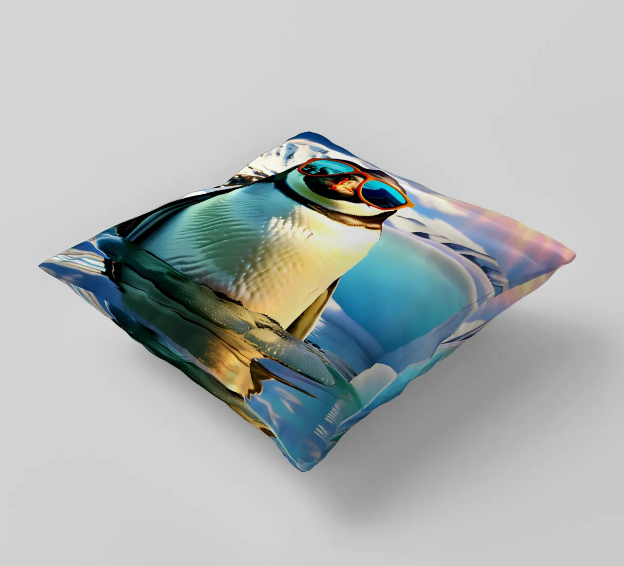 Pinguin mit Sonnenbrille 1 cuscino da kosinsart.gallery