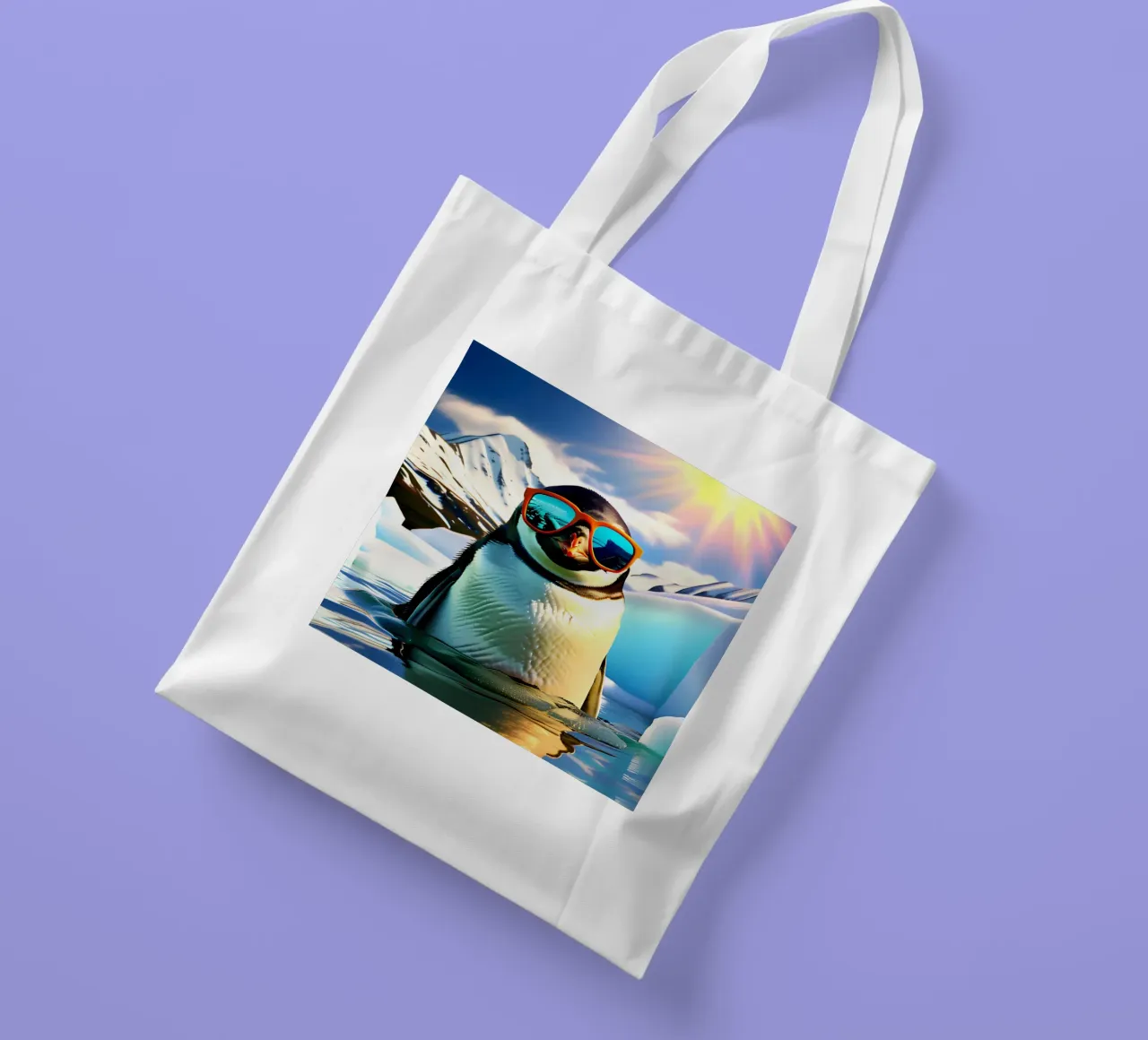Pinguin mit Sonnenbrille 1 borsa in juta da kosinsart.gallery