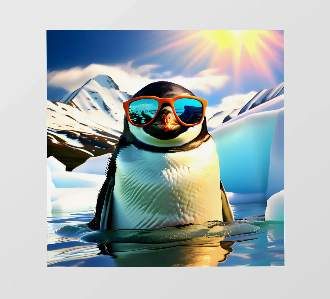 Pinguin mit Sonnenbrille 1 telo in pvc da kosinsart.gallery