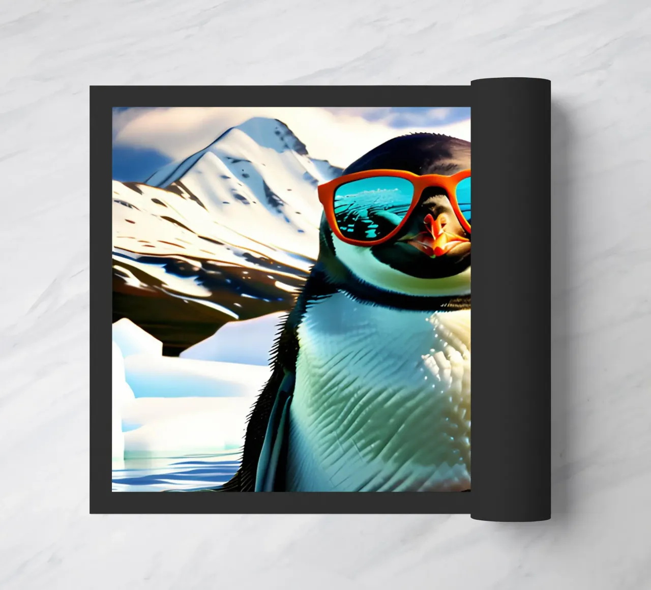 Pinguin mit Sonnenbrille 1 felpudo de kosinsart.gallery