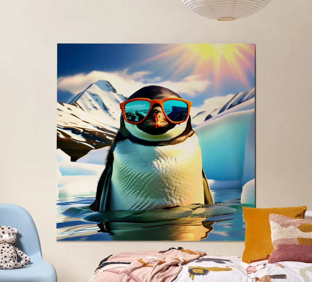 Pinguin mit Sonnenbrille 1 carta hahnemühle da kosinsart.gallery