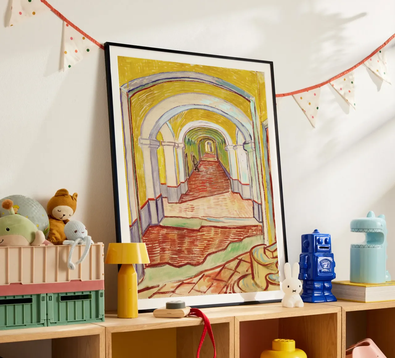 Corridoio del manicomio (1889) di Vincent Van Gogh poster da Van Gogh Prints