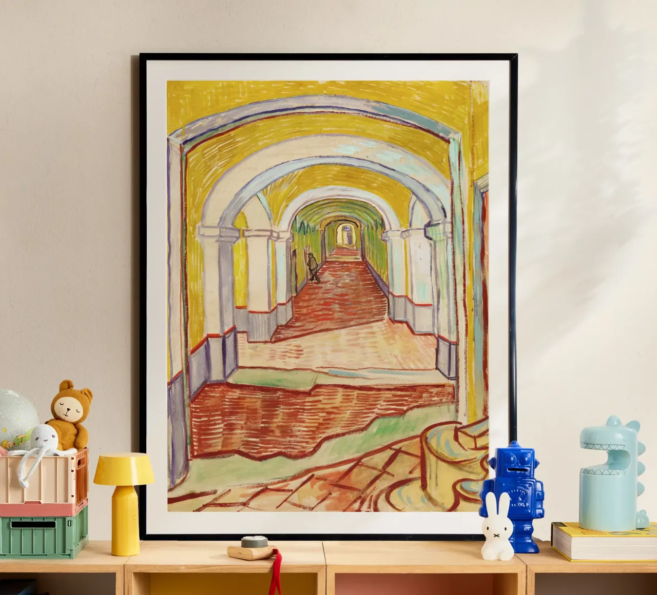 Corridoio del manicomio (1889) di Vincent Van Gogh poster da Van Gogh Prints