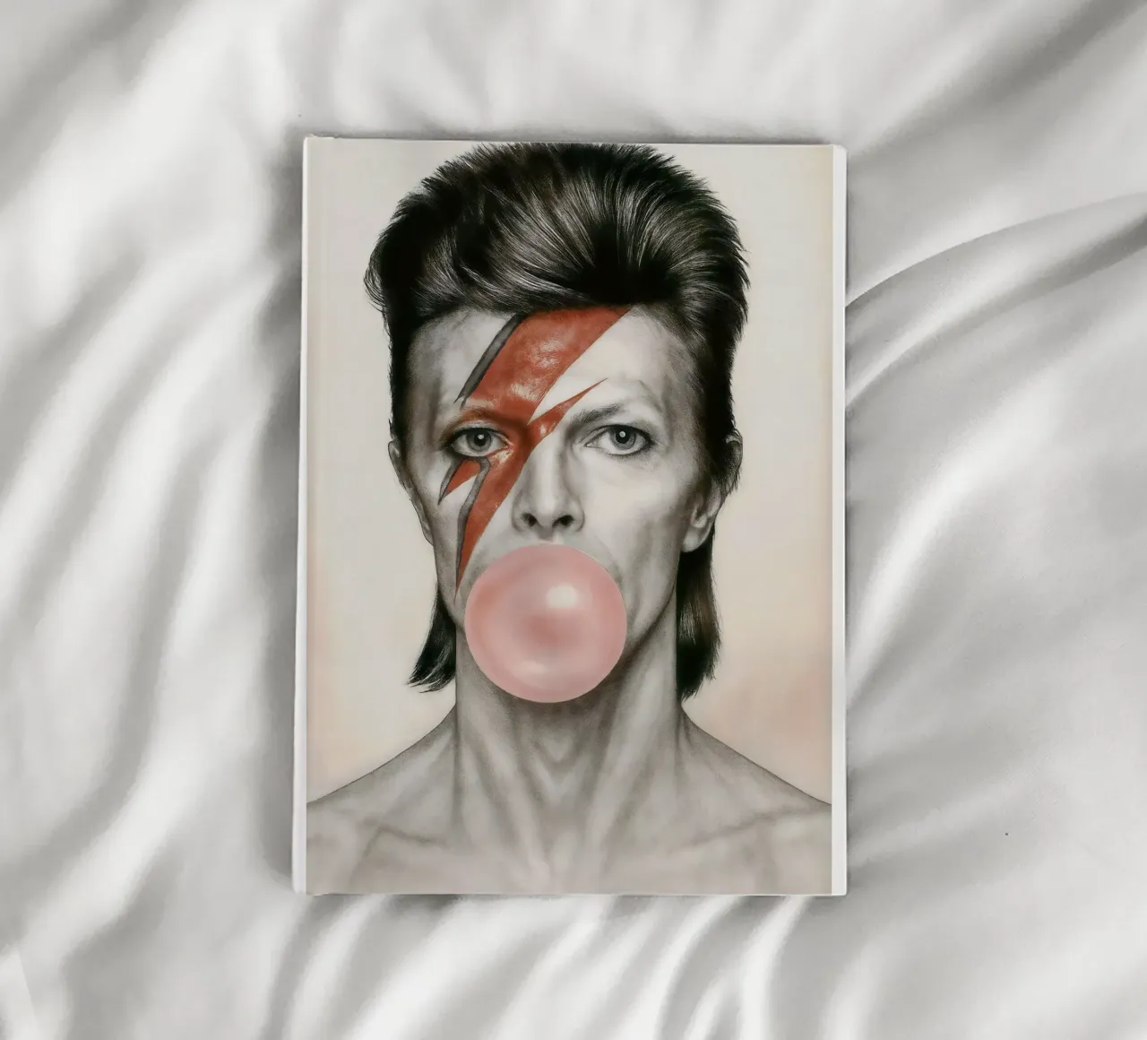 Bowie with a Pop notebook by CNTRL