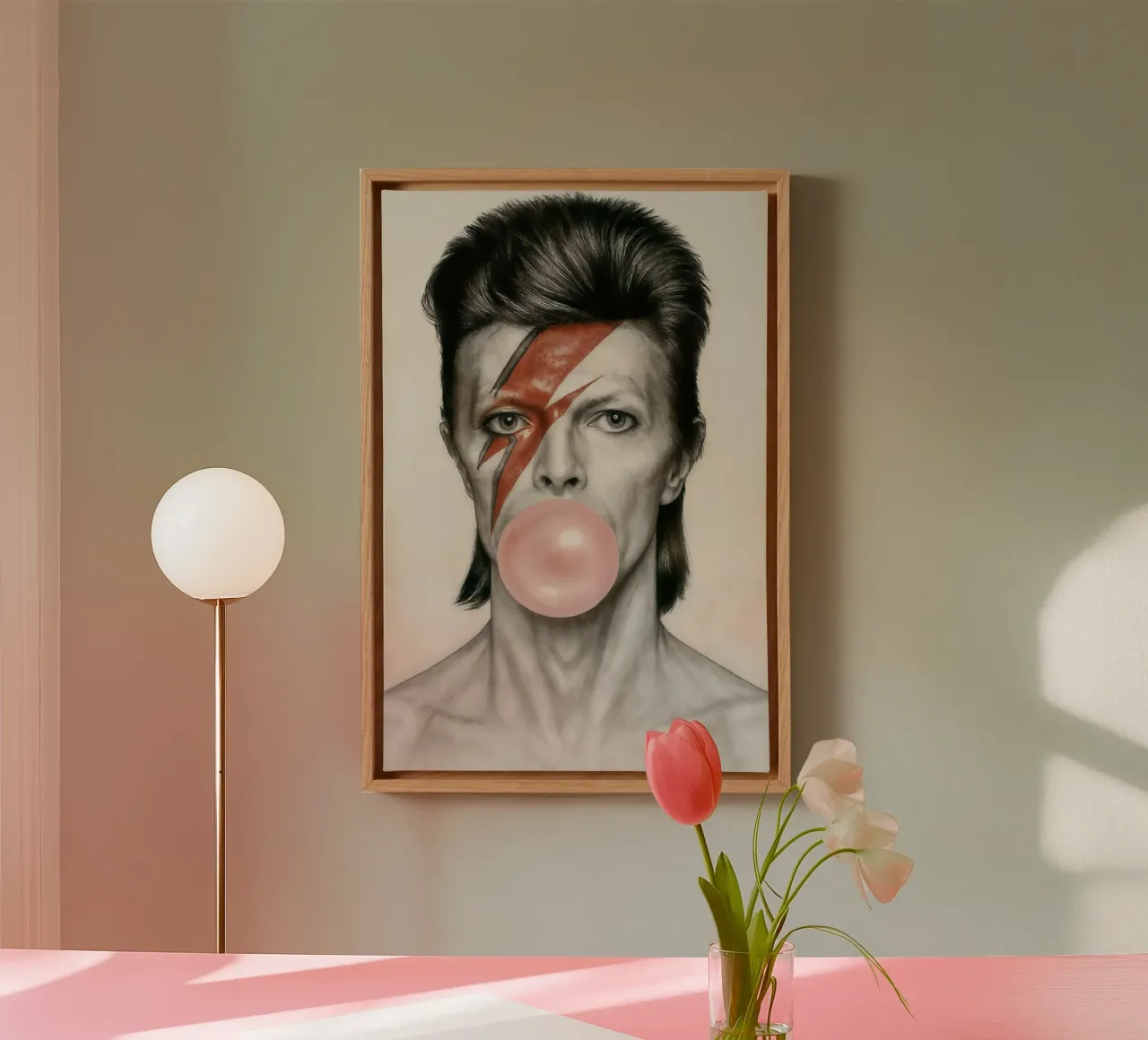 Bowie with a Pop tela con Cornice a cassetta da CNTRL